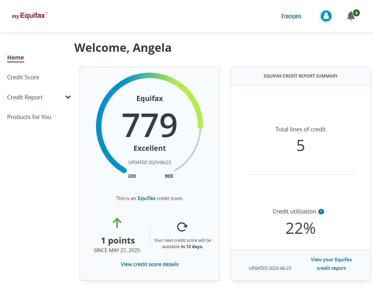 Get a free Equifax credit report to work out how much available credit you are using.
